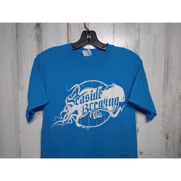 Seaside Brewing Mens Small Blue Tee Octopus - Picture 3 of 7
